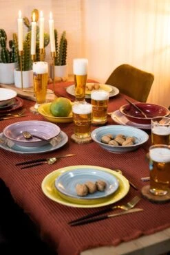 Tavola - Diepe Borden - Kleurrijk - Ø21cm - (6 Stuks) -Huishoudelijk Serviesgoed 799x1200 12