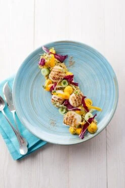 Cosy & Trendy Turbolino Plat Bord - Ø 27 Cm - Blauw - Set-6 -Huishoudelijk Serviesgoed 800x1200 53