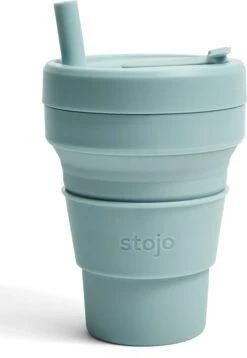 Stojo - Biggie Cup - 470 Ml - Herbruikbaar - Opvouwbaar - Groen -Huishoudelijk Serviesgoed 827x1200 4
