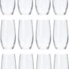 Merkloos 12x Luxe Sapglazen/Waterglazen Set Van 360 Ml