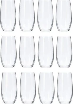 Merkloos 12x Luxe Sapglazen/Waterglazen Set Van 360 Ml