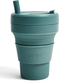 Stojo - Biggie Cup - 470 Ml - Herbruikbaar - Opvouwbaar - Groen -Huishoudelijk Serviesgoed 846x1200 4