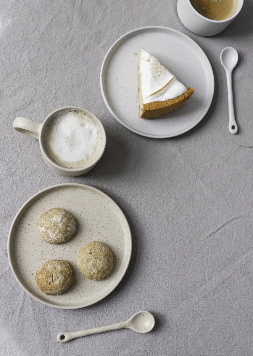 Gebaksbordjes - Taart Bordjes - 4 Stuks - Vaatwasser Bestendig - Keramiek - Wit - Beige - Bruin - Naturel 3 Gebaksbordjes - Taart Bordjes - 4 Stuks - Vaatwasser Bestendig - Keramiek - Wit - Beige - Bruin - Naturel - Afbeelding 3