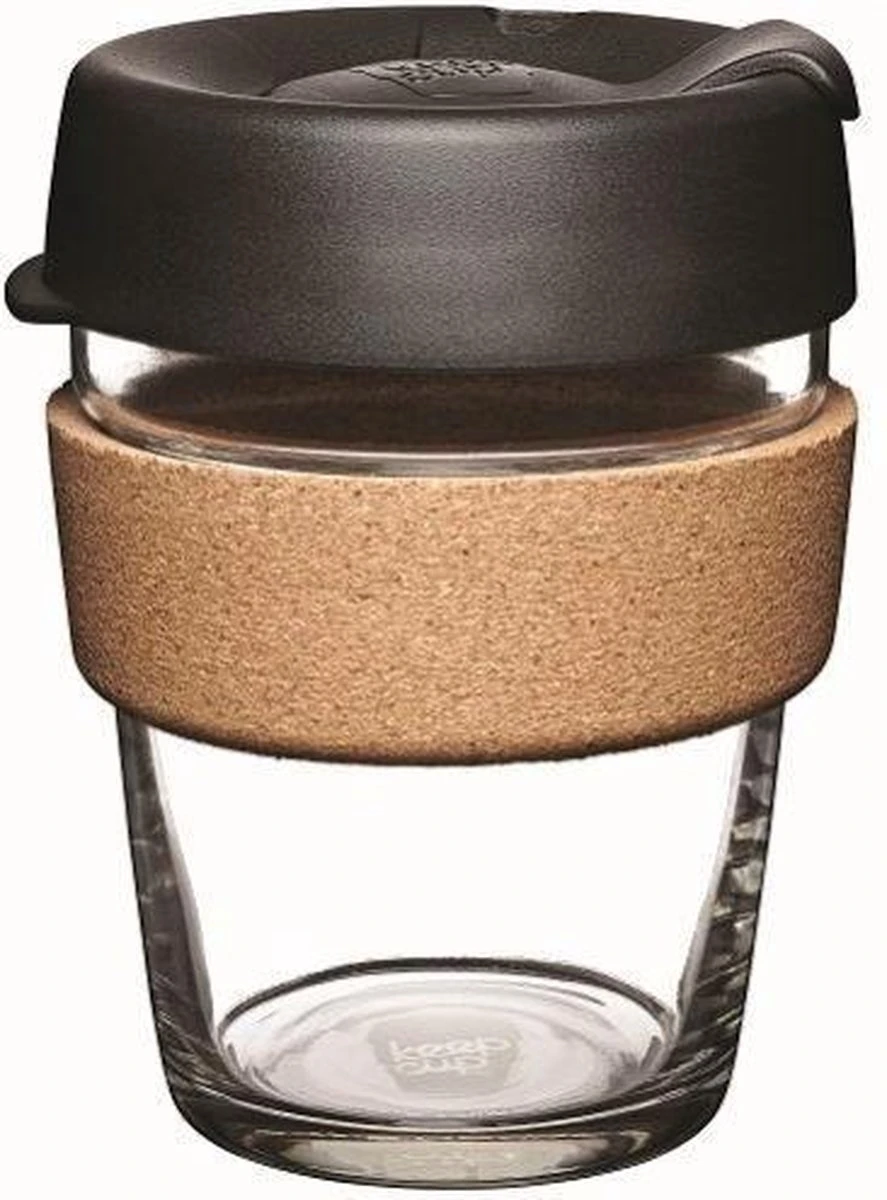 KeepCup Koffie Beker To Go Glas/kurk 100% Recyclebaar - Espresso 340 Ml 1 KeepCup Koffie Beker To Go Glas/kurk 100% Recyclebaar - Espresso 340 Ml