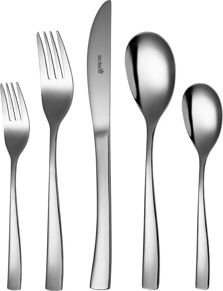 Sola Bestekset Sevilla - Economy - 8 Persoons - 70 Delig - Zilver Chroomstaal 18/0 - RVS 1 Sola Bestekset Sevilla - Economy - 8 Persoons - 70 Delig - Zilver Chroomstaal 18/0 - RVS