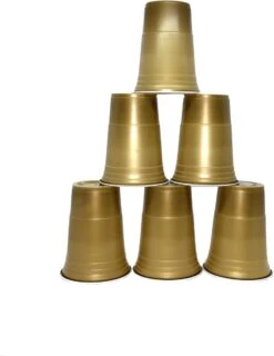 Merkloos Gold Cups - 50stuk(s) - 475ml - Party Cups - Drankspel - Beerpong Bekers - Beerpong - Plastic Bekers -Huishoudelijk Serviesgoed 926x1200