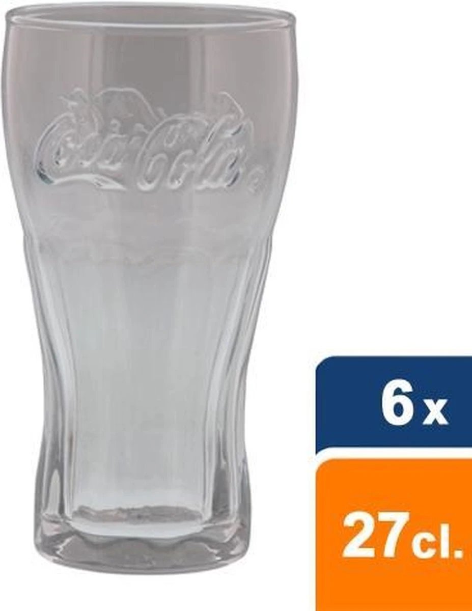 Coca-Cola Coca Cola Glas Contourglazen 27cl Doos 6 Stuks 1 Coca-Cola Coca Cola Glas Contourglazen 27cl Doos 6 Stuks