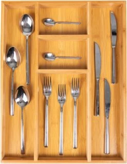 Coninx Bestekbak Bamboe 36CM Breed - Besteklade - Opbergbak - Duurzaam - Voor Laden Vanaf 47cm Diep -Huishoudelijk Serviesgoed 928x1200