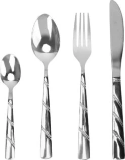 Swiss Pro+ - Bestekset - 12 Persoons - 72-delig - Luxe Opbergkoffer - 18/10 - Premium - Zilver -Huishoudelijk Serviesgoed 936x1200