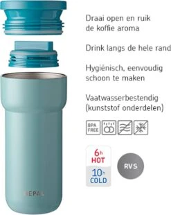 Mepal Isoleerbeker Ellipse 375 Ml – Houdt Je Drankje 4 Uur Warm En 8 Uur Koud – Natural Brushed – Koffiebeker To Go – Lekdicht – Thermosbeker -Huishoudelijk Serviesgoed 955x1200 1