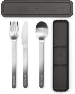 Brabantia Make & Take Bestekset - 3-delig - Dark Grey -Huishoudelijk Serviesgoed 958x1200