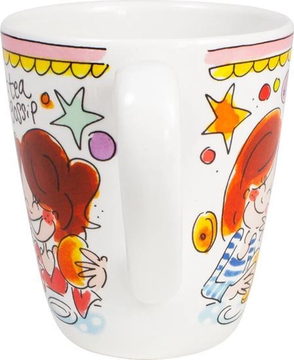 Blond Amsterdam Even Bijkletsen Mok 350 Ml - Roze Rand 4 Blond Amsterdam Even Bijkletsen Mok 350 Ml - Roze Rand - Afbeelding 4