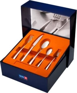 Sola Bestekset Donau - Modern - 12 Persoons - 64 Delig - Zilverwit Edelstaal 18/10 - RVS - Zilver -Huishoudelijk Serviesgoed 987x1200 2